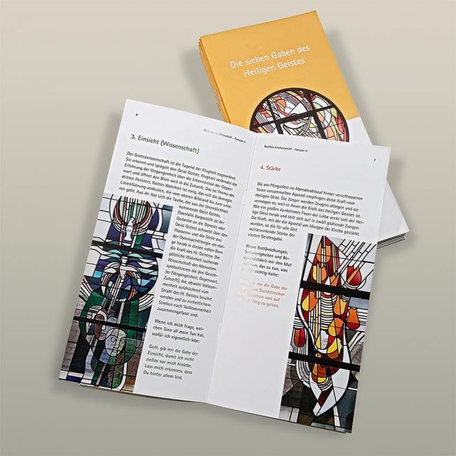 Flipbroschuere-Bleiglasfenster Flipbroschüre Sie sieben Gaben des Heiligen Geistes