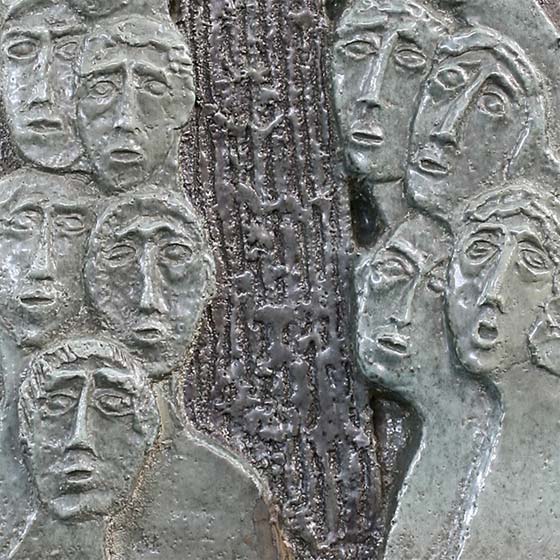 Kreuzweg (Ausschnitt) von Ruth Landmann, Kirche St. Birgitta (Lübeck)